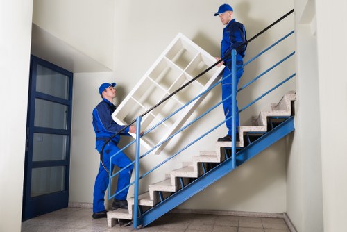 Business and office items being moved with a local van service